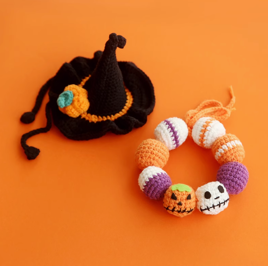 Pet Bibs Halloween Dog Clothes Spooky Dress Up Collar Pumpkin Cat Hat Witch Hat Jewelry Collar