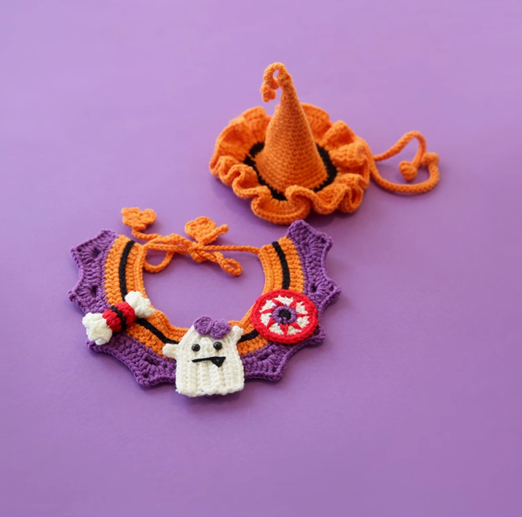 Pet Bibs Halloween Dog Clothes Spooky Dress Up Collar Pumpkin Cat Hat Witch Hat Jewelry Collar