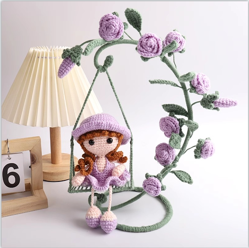 Crocheting Doll Hanging With Swing