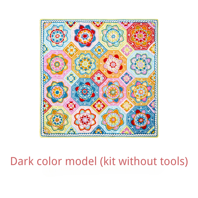 Persian Tile Patchwork Blanket Handmade Diy Crochet Milk Cotton Knitting Coverlet Woolen Dough Material Kit