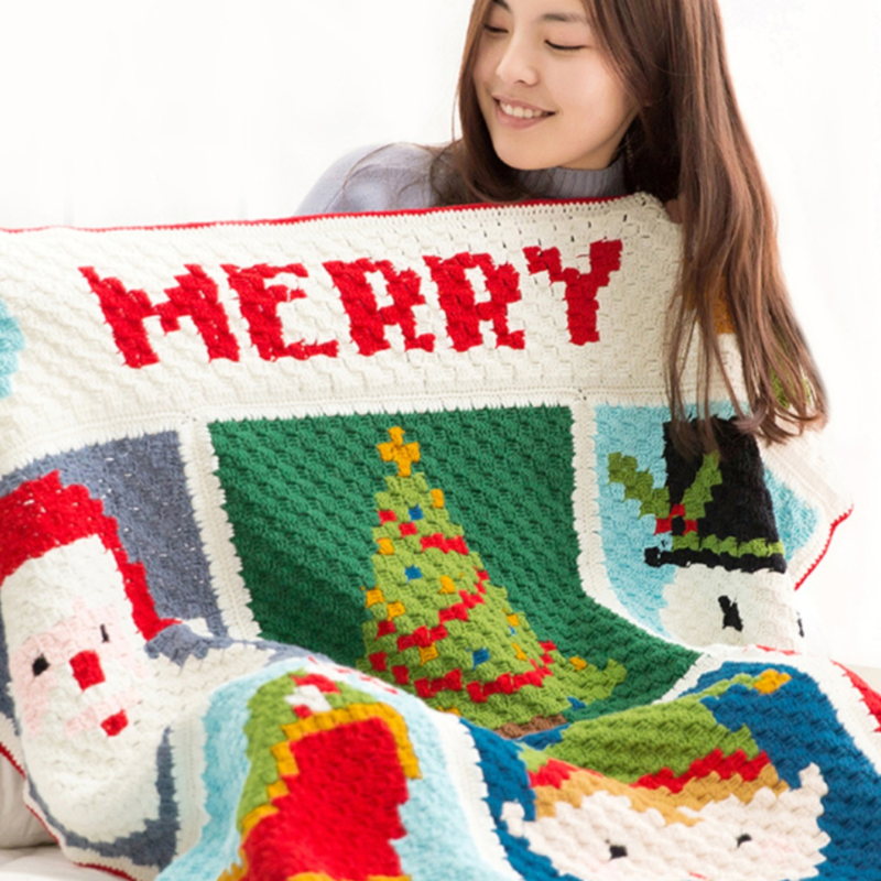 Christmas Knitting Blanket