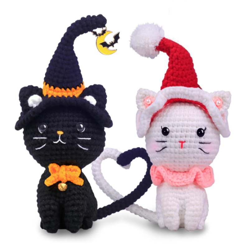 Halloween Gift Couple Cat Crochet