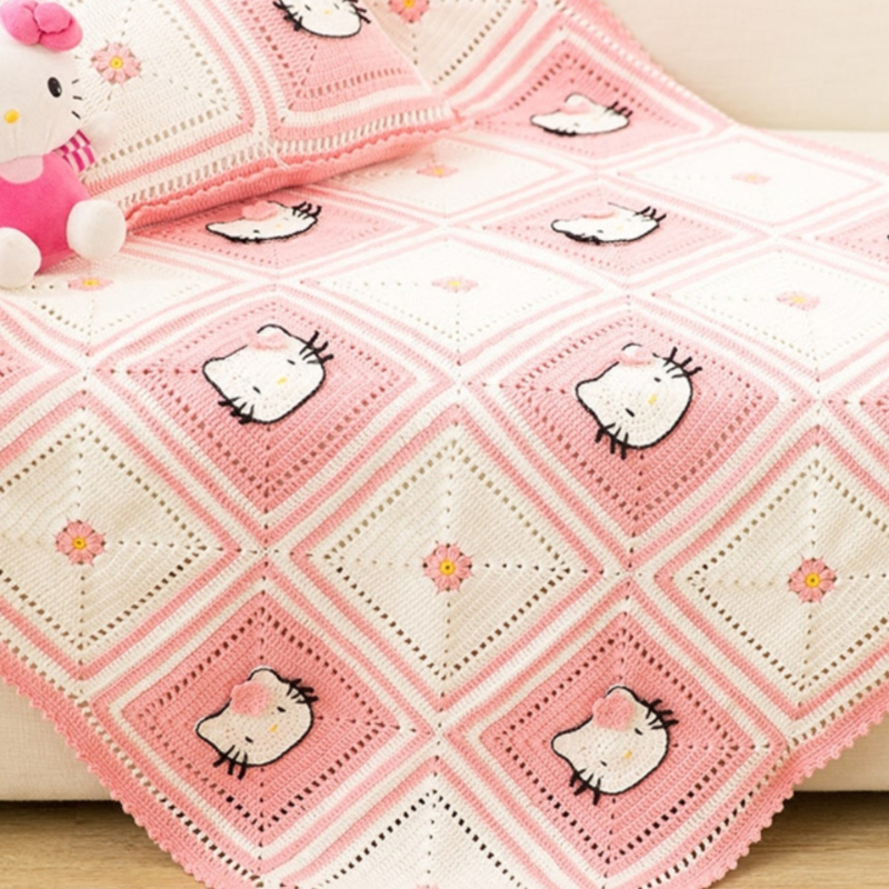 KT Blanket Wool Homemade Diy Handmade Knitted Baby Blanket Cover Crochet Knitting Materials Package