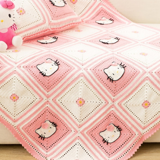 KT Blanket Wool Homemade Diy Handmade Knitted Baby Blanket Cover Crochet Knitting Materials Package