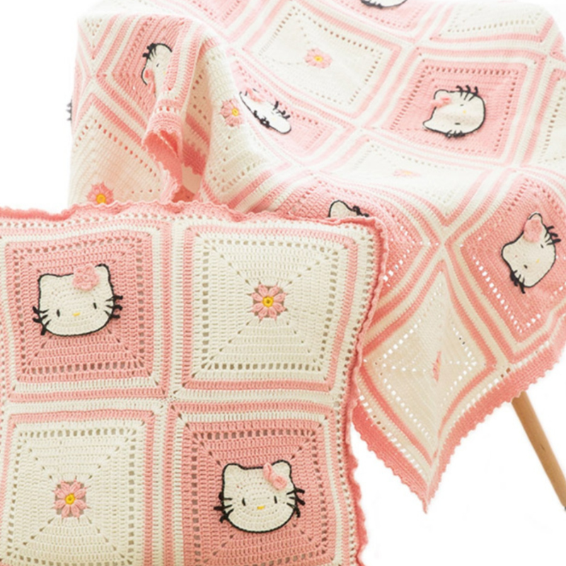 KT Blanket Wool Homemade Diy Handmade Knitted Baby Blanket Cover Crochet Knitting Materials Package